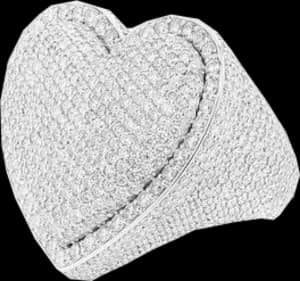 Icebox Super Heart Ring 6.75ctw