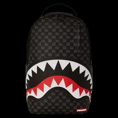 Sprayground Drip Check Shark Backpack Black