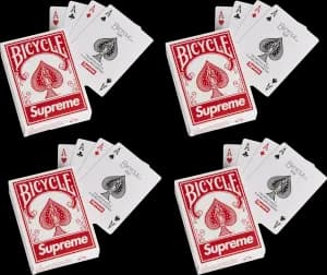 Supreme x Bicycle Mini Playing Card Deck 4x Lot
