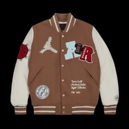 Travis Scott x Jordan Varsity Jacket Antique Brown