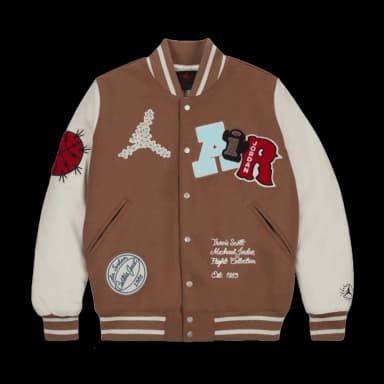 Travis Scott x Jordan Varsity Jacket Antique Brown