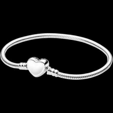 Pandora Moments Heart Clasp Snake Chain Bracelet