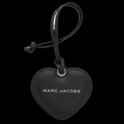 Marc Jacobs Leather Heart Mirror Bag Charm Black