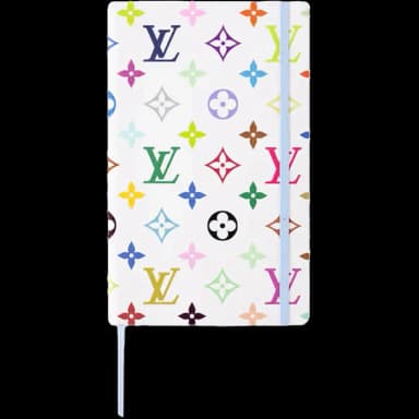 Louis Vuitton x Takashi Murakami Monogram Multicolor Jane Notebook MM White