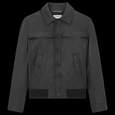 Saint Laurent buttoned lambskin jacket