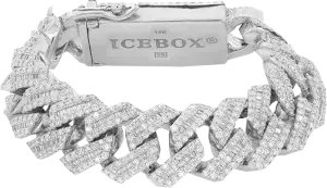 Icebox Raised Baguette Miami Cuban Link Bracelet 23.75ctw