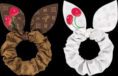 Louis Vuitton x Takashi Murakami Monogram Cerise Set of Scrunchies