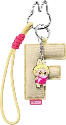 Pop Mart Labubu The Monsters Pin for Love Series F Letter Pendant