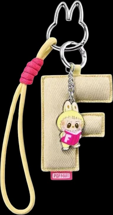 Pop Mart Labubu The Monsters Pin for Love Series F Letter Pendant