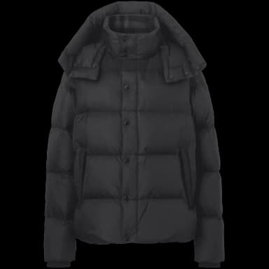 Burberry Detachable Sleeve Hooded Puffer Jacket Black