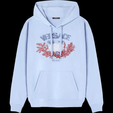 Versace University Coral embroidered hoodie