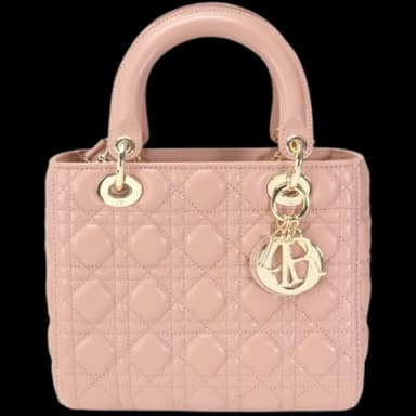 Dior Blush Cannage Lambskin Medium Lady Dior Bag