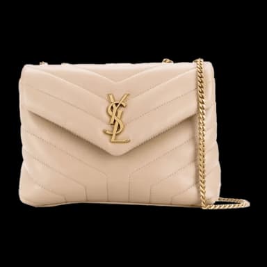Saint Laurent Loulou Quilted Shoulder BagBeige