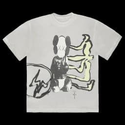 Travis Scott Cactus Jack x Kaws For Fragment Tee Aged Yellow