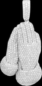 Icebox Prayer Hands Pendant 8.80ctw