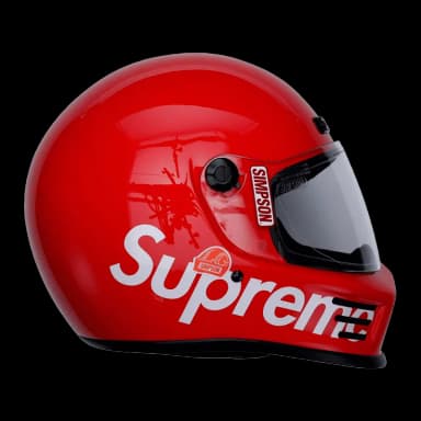Supreme Simpson Street Bandit Helmet Red