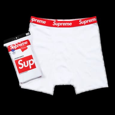 Supreme Hanes Boxer Briefs (4 Pack) White