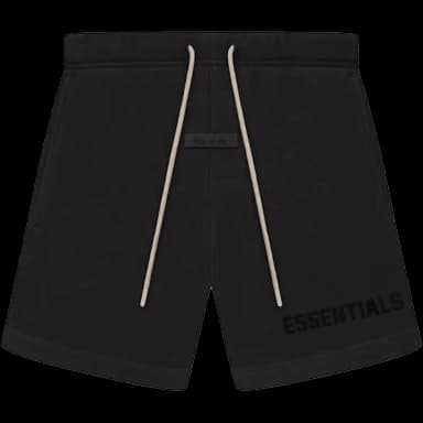 Fear of God Essentials Cream Drawstring Sweatshort Jet Black