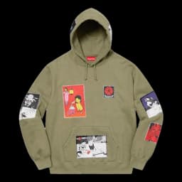 Supreme Hooded Sweatshirt Toshio Saeki Light Olive