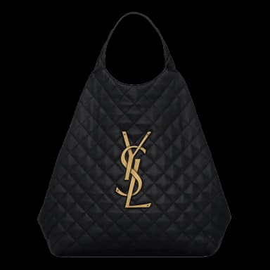 Saint Laurent Icare Maxi Shopping Bag Quilted Lambskin Black