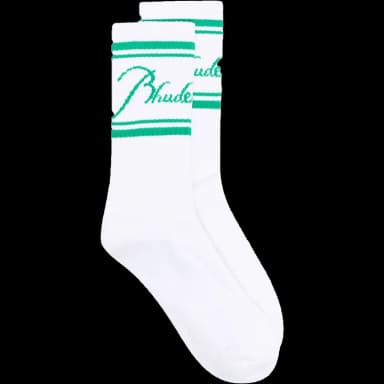 RHUDE intarsia-logo knitted socks