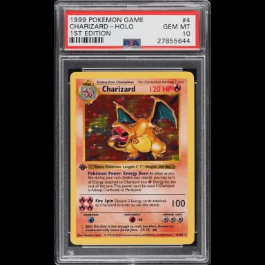 1999 Pokemon Base Set Shadowless 1st Edition Holo Charizard #4 PSA 10 GEM MINT