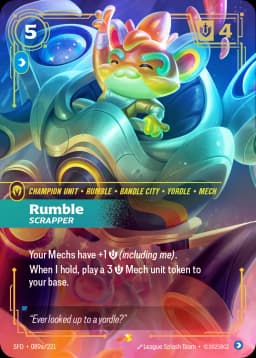 UVS Games x Riot Games Riftbound Rumble, Scrapper - Spiritforged 089a/221 NM V2 Showcase (English)