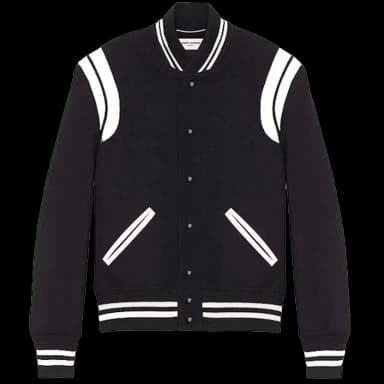 Saint Laurent Wool Teddy Black/White