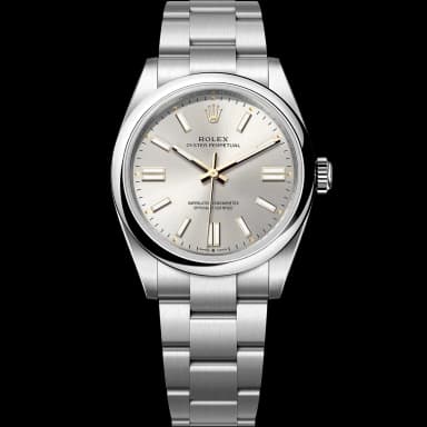 Rolex Oyster Perpetual Steel Silver Dial 41mm