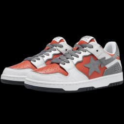 A Bathing Ape Bape SK8 Sta White Red