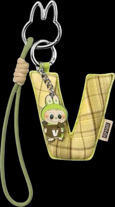 Pop Mart Labubu The Monsters Pin for Love Series V Letter Pendant