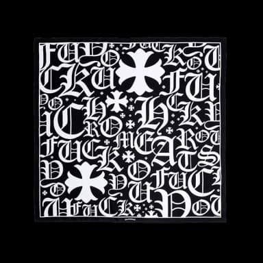Chrome Hearts FU Scarf in Black/White