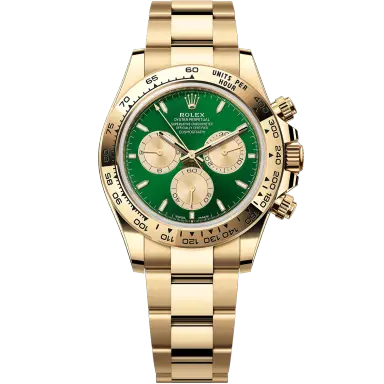 Rolex Cosmograph Daytona Yellow Gold Green Dial 40mm