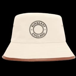 Burberry Archway Logo Applique Bucket Hat Natural